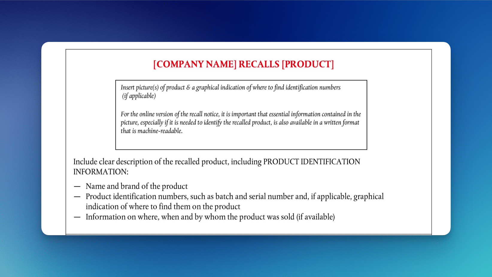 Streamlined Product Recall Notices: What You Need to Know